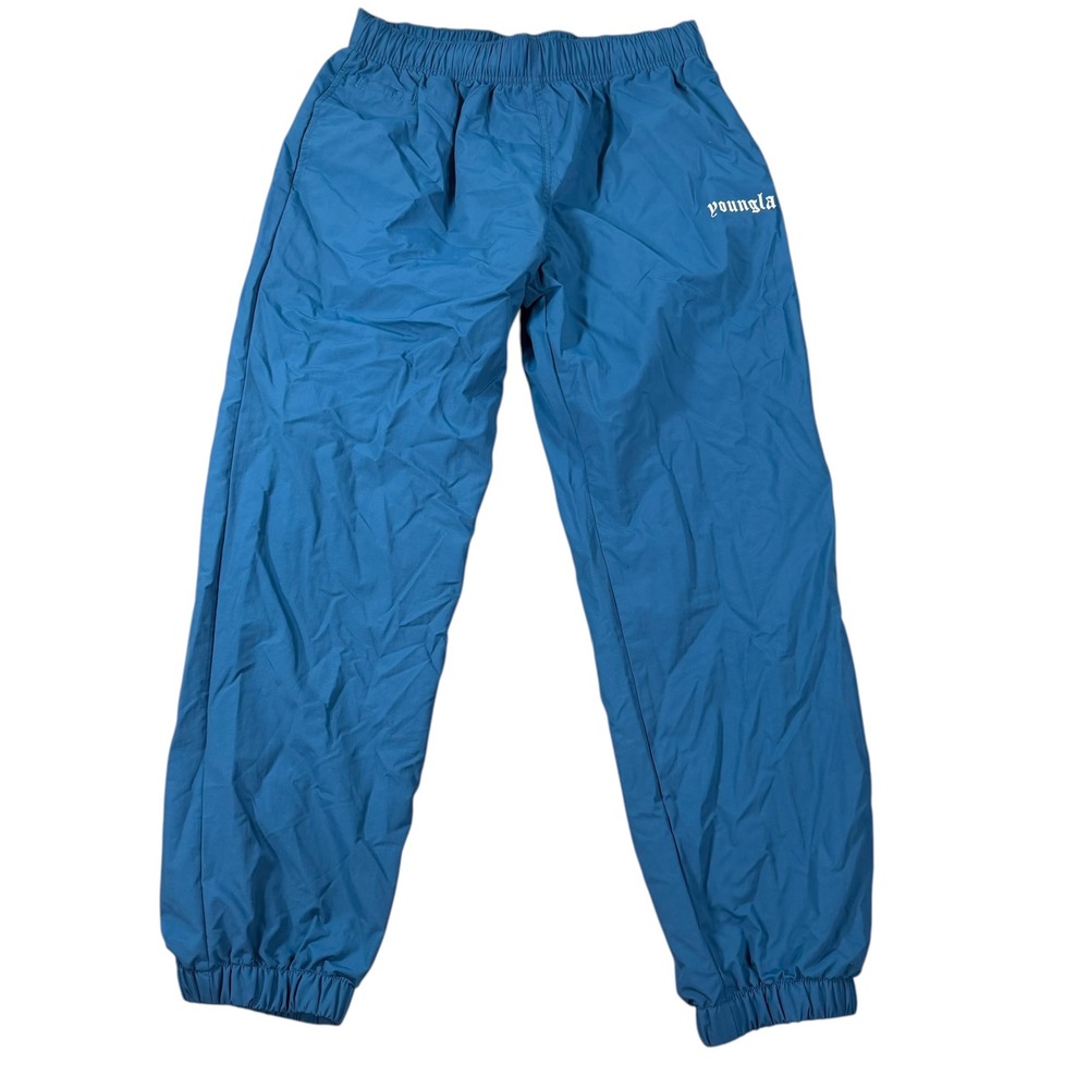 YoungLA Mens 254 Track Blue Elastic Waist Jogger Pants Size L